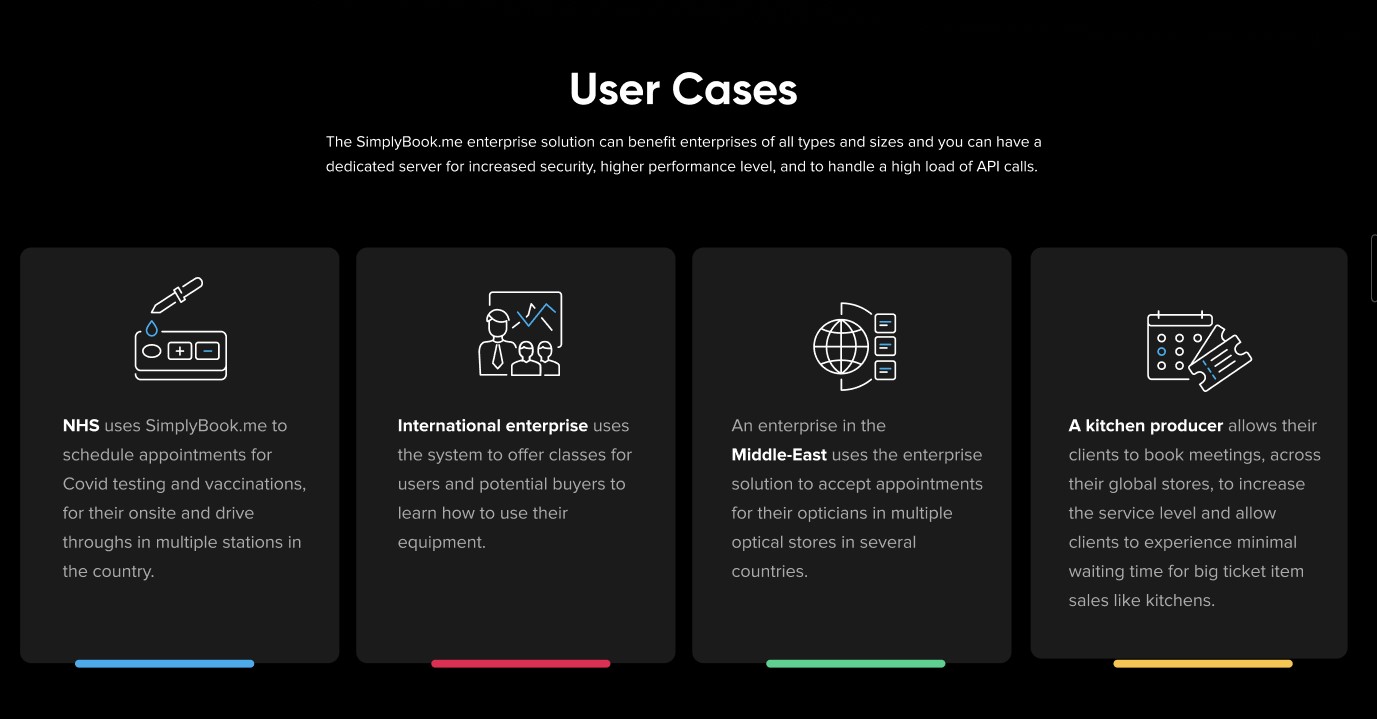 screenshot of SimplyBook.me Enterprise